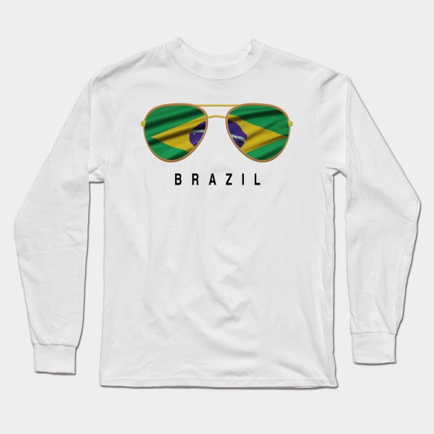 Brazil  Sunglasses Long Sleeve T-Shirt by JayD World